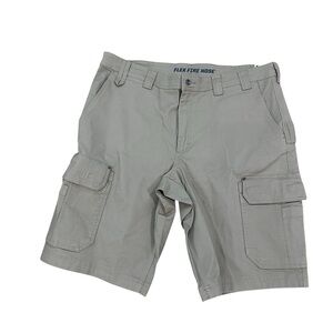 Duluth Men’s Flex Fire Hose Relaxed Fit Khaki 13” Cargo Shorts Sz 42 NWT